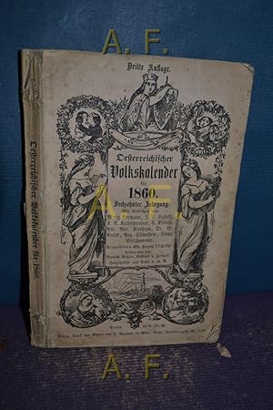 Imagen del vendedor de Oesterreichischer Volkskalender fr 1860, Sechzehnter Jahrgang. a la venta por Antiquarische Fundgrube e.U.