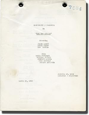 Imagen del vendedor de One Way Street (Two original post-production scripts for the 1950 film) a la venta por Royal Books, Inc., ABAA