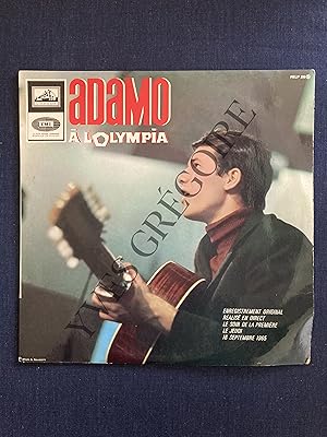 33 TOURS-ADAMO-PREMIERE A L'OLYMPIA JEUDI 16 SEPTEMBRE 1965