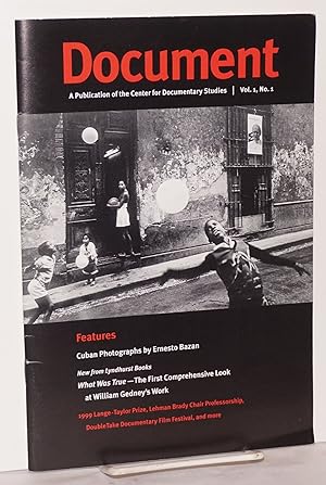 Document: a publication of the Center for Documentary Studies; vol. 1, #1