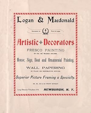 Historic Advertising Print: Logan & MacDonald, Newburgh, Orange County, NY