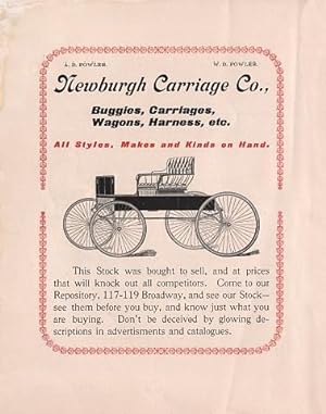 Historic Advertising Print: Newburgh Carriage Company, Orange County, NY