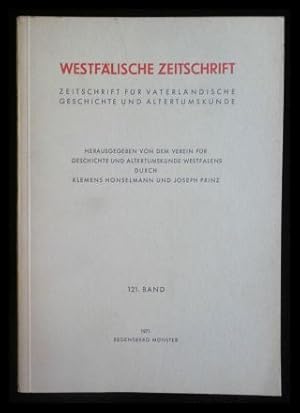 Seller image for Westflische Zeitschrift Zeitschrift fr Vaterlndische Geschichte & Altertumskunde Band 121 1971 for sale by ANTIQUARIAT Franke BRUDDENBOOKS