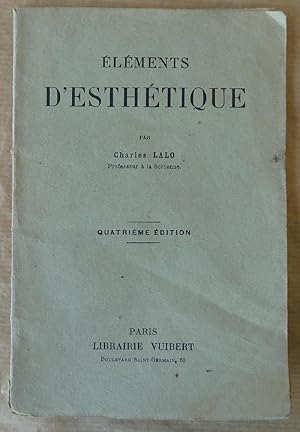 Seller image for Elments d'Esthtique. 4me dition. for sale by librairie sciardet