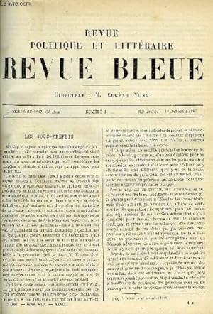 Image du vendeur pour LA REVUE POLITIQUE ET LITTERAIRE 7e ANNEE - 1er SEMESTRE N1 - LES SOUS-PREFETS PAR J. DE CRISENOY, LA DELEGATION FRANCAISE AUX ETATS-UNIS CHAPITRE V PAR CHARLES BIGOT, LES JOIES DE LA CAMAPGNE PAR GYP mis en vente par Le-Livre