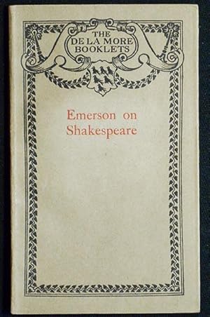 Seller image for Emerson on Shakespeare from His Essays on Representative Men for sale by Classic Books and Ephemera, IOBA