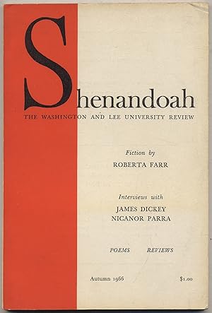 Imagen del vendedor de Shenandoah: Autumn 1966, Vol. XVIII, No.1 a la venta por Between the Covers-Rare Books, Inc. ABAA
