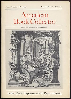 Seller image for American Book Collector: New Series, Volume 1, Number 6, November/December 1980 for sale by Between the Covers-Rare Books, Inc. ABAA