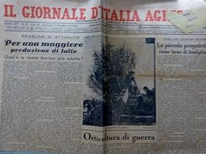 IL GIORNALE DELL'ITALIA AGRICOLA Settimannale de IL GIORNALE D'ITALIA Domenica 23 Dicembre 1942 XXI