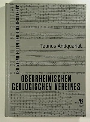 Imagen del vendedor de Jahresberichte und Mitteilungen des Oberrheinischen Geologischen Vereines. Neue Folge, Band 72. a la venta por Taunus-Antiquariat Karl-Heinz Eisenbach