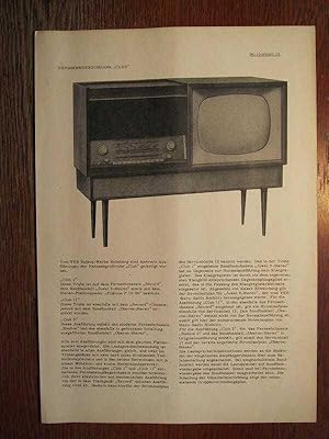 TV-Schaltung - Fernsehmusikschrank Club - Serviceblatt - Stromlaufplan + Kurzbeschreibung + techn...