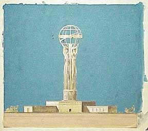Monument to Democracy. Statue of Liberty in the Pacific. Design for Project at San Pedro, Port of...
