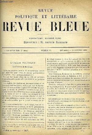 Bild des Verkufers fr LA REVUE POLITIQUE ET LITTERAIRE 9e ANNEE - 2e SEMESTRE N17 - LE DISCOURS DE M. CRISPI PAR G. GIACOMETTI, UNE PASSION PAR HENRI DARTHEZ, FUSTEL DE COULANGES A STRASBOURG PAR JACQUES PARMENTIER, VITAL BEDENE PAR AUGUSTE BALUFFE,CONSTANS PAR GEORGES ROBERT zum Verkauf von Le-Livre