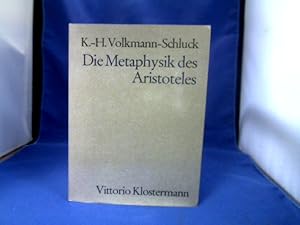 Seller image for Die Metaphysik des Aristoteles. for sale by Antiquariat Michael Solder