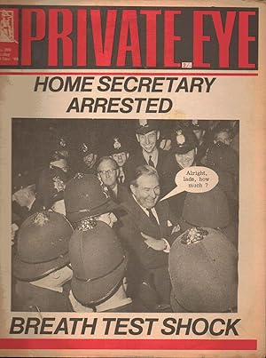 Bild des Verkufers fr Private Eye magazine. No. 209. Friday 19 December 1969. Home Secretary Arrested. Breath test shock. zum Verkauf von SAVERY BOOKS