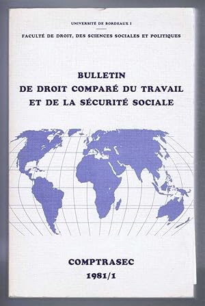 Bild des Verkufers fr Bulletin de droit compare du travail et de la securite sociale zum Verkauf von Bailgate Books Ltd