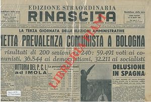 Netta prevalenza comunista a Bologna. Rinascita. Organo del Comitato Regionale Emiliano - Romagno...