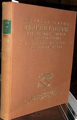 Seller image for Die englische Literatur von der Renaissance bis zur Aufklrung. - Und: Fischer, Walther. Die englische Literatur der Vereinigten Staaten von Nordamerika. 2 in 1 Band. for sale by Antiquariat Dwal