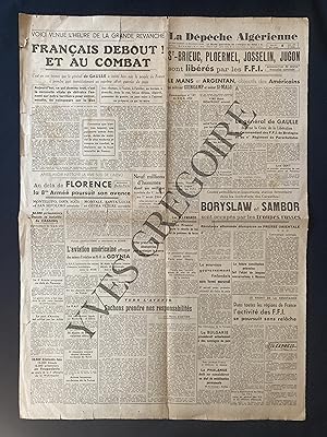LA DEPECHE ALGERIENNE-N°21244-MARDI 8 AOUT 1944