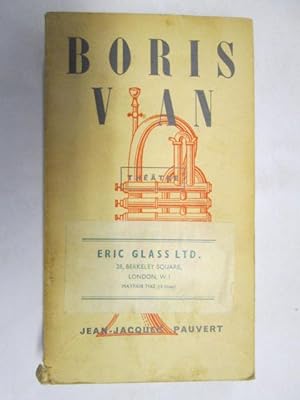 Bild des Verkufers fr Boris Vian, Th atre: Les Bâtisseurs d'Empire; Le Goûter des G n raux; L' quarrisage pour tous zum Verkauf von Goldstone Rare Books