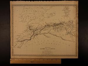 Seller image for 1844 BEAUTIFUL Huge Color MAP of Ancient Africa Libya Byzacium Morocco ATLAS for sale by Schilb Antiquarian