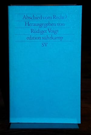 Immagine del venditore per Abschied vom Recht? (= Edition Suhrkamp , 1185 = N.F., Bd. 185). venduto da Altstadt-Antiquariat Nowicki-Hecht UG