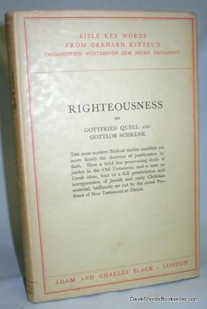 Image du vendeur pour Bible Key Words; Righteousness mis en vente par Dave Shoots, Bookseller
