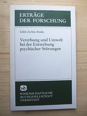 Bild des Verk�ufers f�r Vererbung und Umwelt bei der Entstehung psychischer St�rungen zum Verkauf von Versandantiquariat Manuel Weiner