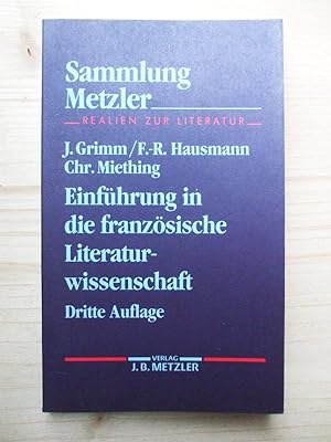 Immagine del venditore per Einfhrung in die franzsische Literaturwissenschaft venduto da Versandantiquariat Manuel Weiner