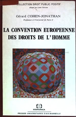 La convention europeenne des droits de l'homme Collection Droit public politif