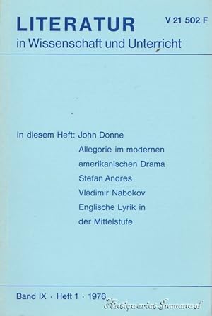 Imagen del vendedor de Literatur in Wissenschaft und Unterricht. Band IX. Heft 1. 1976. a la venta por Antiquariat Immanuel, Einzelhandel