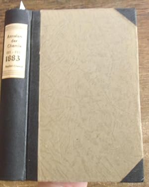 Bild des Verkufers fr Justus Liebig's Annalen der Chemie 1883/84. Band 221 -222. Zwei Teile mit jeweils 3 Heften in einem Band. Enthlt: Kekul, August Ueber die Carboxytartronsure und die Constitution des Benzols (Seiten 230-260). zum Verkauf von Antiquariat Carl Wegner