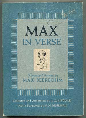 Bild des Verkufers fr Max in Verse zum Verkauf von Between the Covers-Rare Books, Inc. ABAA