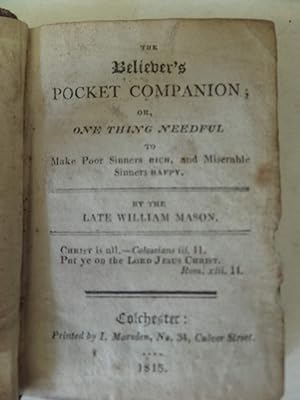 The Believer's Pocket Companion or One Thing Needful