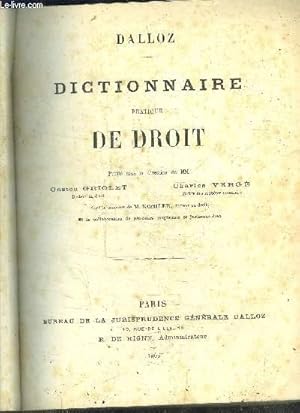 Bild des Verkufers fr DICTIONNAIRE DE DROIT zum Verkauf von Le-Livre