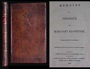 Imagen del vendedor de MEMOIRS OF FREDERICK AND MARGARET KLOPSTOCK a la venta por Antiquarian Bookshop