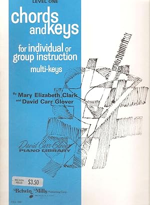 Bild des Verkufers fr Chords and Keys Level 1 for Individual or Group Instruction (David Carr Glover Piano Library) zum Verkauf von Snow Crane Media