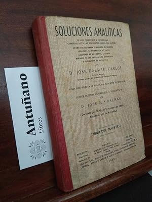 Imagen del vendedor de Soluciones analiticas a la venta por Libros Antuano