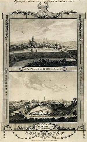Bild des Verkufers fr N W view of Gloucester; view of Shrewsbury zum Verkauf von Henry Sotheran Ltd