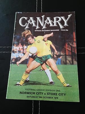 Canary   Official Matchday Magazine   Norwich City v Stoke City Saturday 6th October 1979 by Norw...