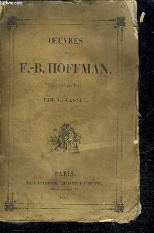 Seller image for OEUVRES DE F.-B. HOFFMAN - CRITIQUE TOME VII for sale by Le-Livre