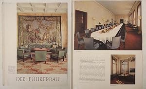 Der Führerbau. Vierseitiger Ausschnitt aus der Zeitschrift "Die Dame" vom Herbst 1938, mit 5 Farb...