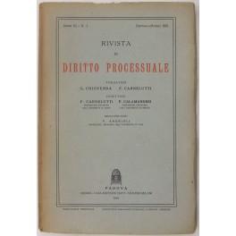 Seller image for Rivista di Diritto Processuale. Annata 1951. Diretta da: Francesco Carnelutti, Giuseppe Chiovenda, Piero Calamandrei, Enrico Tullio Liebman. Anno VI (Seconda Serie) for sale by Libreria Antiquaria Giulio Cesare di Daniele Corradi