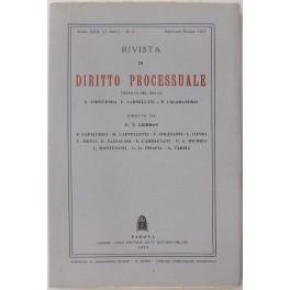 Seller image for Rivista di Diritto Processuale. Annata 1975. Diretta da: Francesco Carnelutti, Giuseppe Chiovenda, Piero Calamandrei, Enrico Tullio Liebman. Anno XXX (Seconda Serie) for sale by Libreria Antiquaria Giulio Cesare di Daniele Corradi