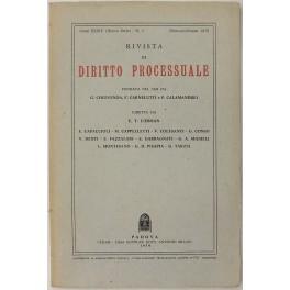 Seller image for Rivista di Diritto Processuale. Annata 1979. Diretta da: Francesco Carnelutti, Giuseppe Chiovenda, Piero Calamandrei, Enrico Tullio Liebman. Anno XXXIV (Seconda Serie) for sale by Libreria Antiquaria Giulio Cesare di Daniele Corradi