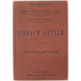Bild des Verkufers fr Codice civile zum Verkauf von Libreria Antiquaria Giulio Cesare di Daniele Corradi