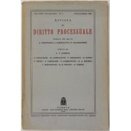 Seller image for Rivista di Diritto Processuale. Annata 1980. Diretta da: Francesco Carnelutti, Giuseppe Chiovenda, Piero Calamandrei, Enrico Tullio Liebman. Anno XXXV (Seconda Serie) for sale by Libreria Antiquaria Giulio Cesare di Daniele Corradi