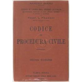 Bild des Verkufers fr Codice di procedura civile zum Verkauf von Libreria Antiquaria Giulio Cesare di Daniele Corradi
