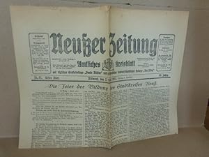 Neußer Zeitung vom 2. April 1913. Feier der Bildung des Stadtkreises Neuss.