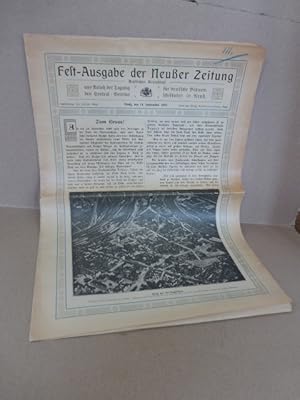 Fest-Ausgabe der Neußer Zeitung vom 14. September 1912. Tagung des Central-Vereins für deutsche B...